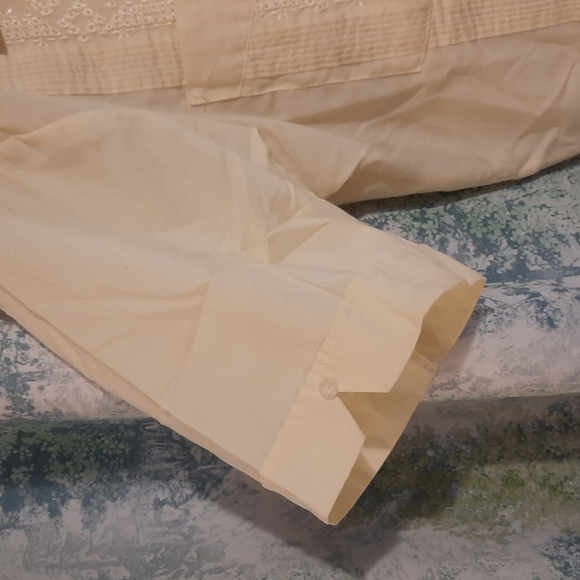 Cream button up Vintage Cuban style 1970's,  scarface style - Picture 4 of 9